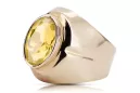 Vintage Jewlery Ring Yellow Peridot Original Vintage 14K Rose Gold vrc296r